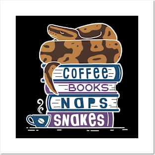 Ball Python Coffee Books Naps Snakes Posters and Art